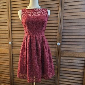 BB Dakota Wine Red A-Line Party Dress (2P)